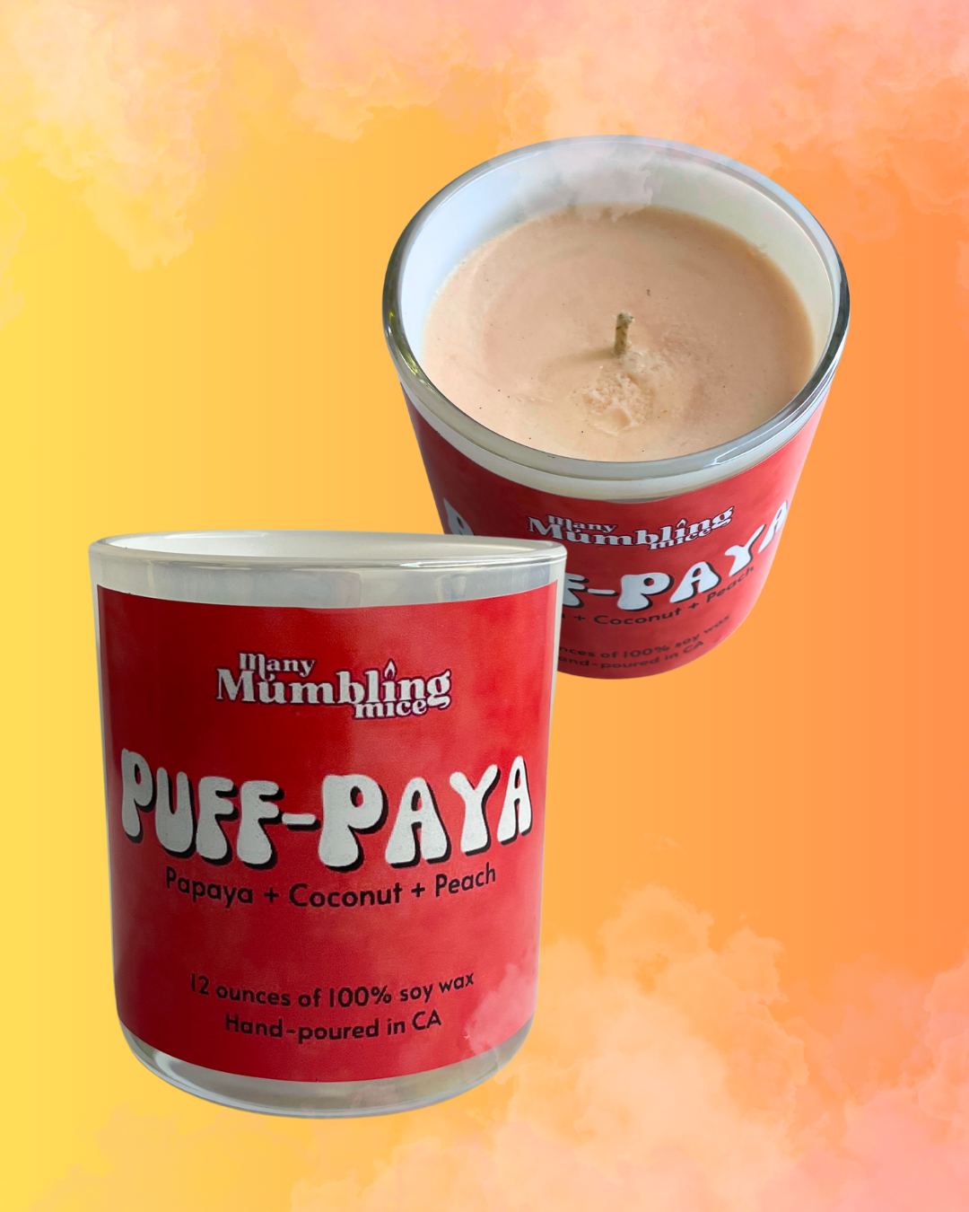 Puff-Paya 12 Ounce Iridescent Ceramic Candle