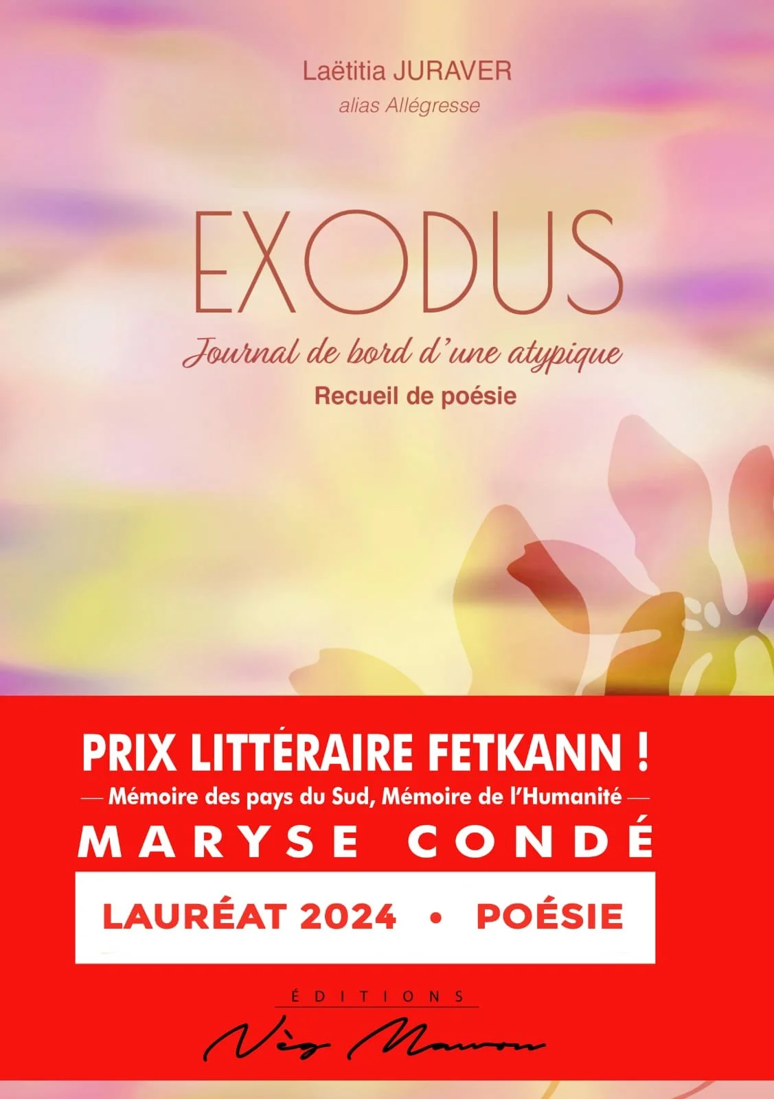 recueil poesie exodus laetitia juraver prix fetkann
