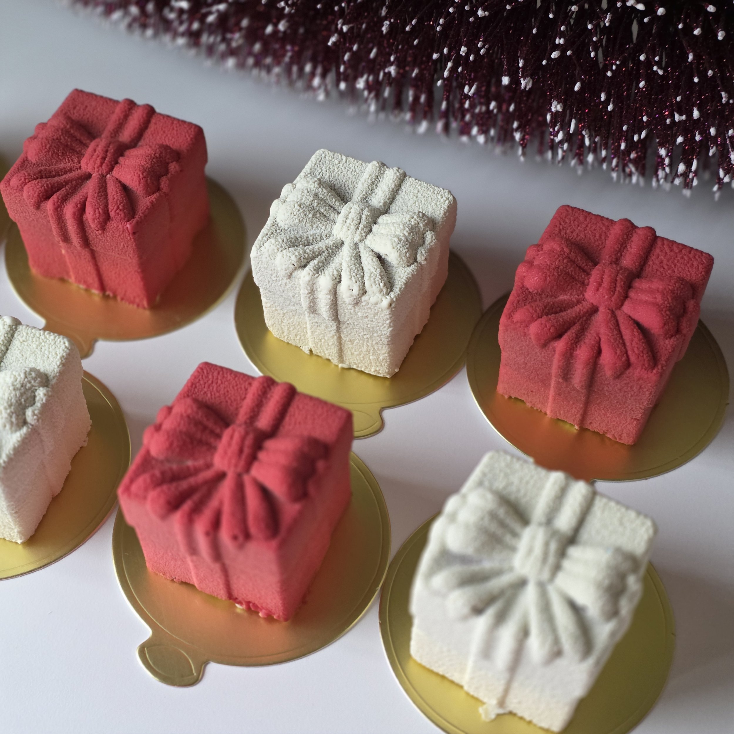 Triple Chocolate Mini Mousse cakes Christmas gift