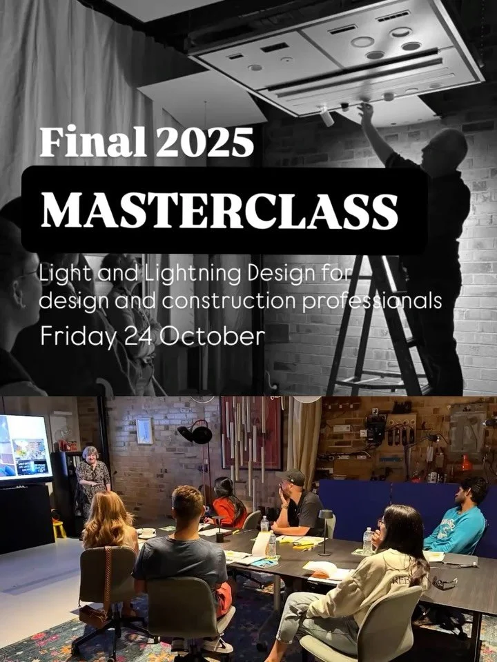 LAST CHANCE to secure your spot in our upcoming MASTERCLASS only two seats remain for our final class of the year on Friday, 24 October.

If you&rsquo;re looking to deepen your knowledge and transform the way you approach lighting in your projects, o