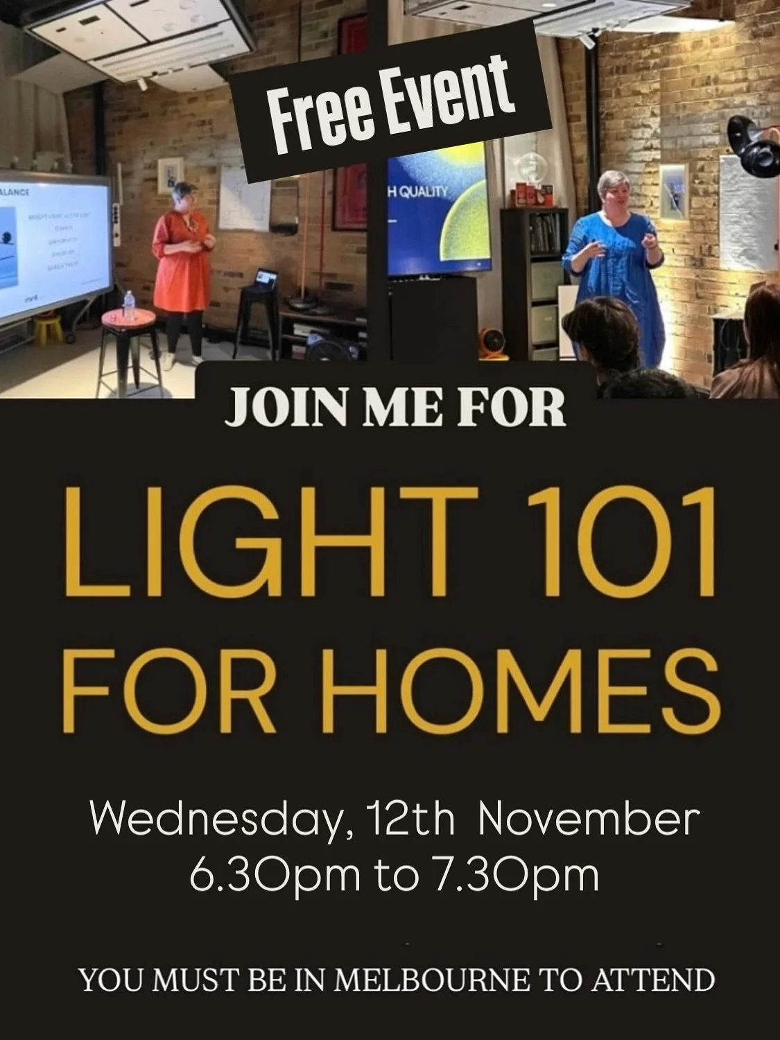 Step into our interactive studio and experience light like never before! I&rsquo;ll show you how to break free from the standard grid of downlights while still getting the light you need.

You&rsquo;ll discover:
✨ How light affects mood and how to co