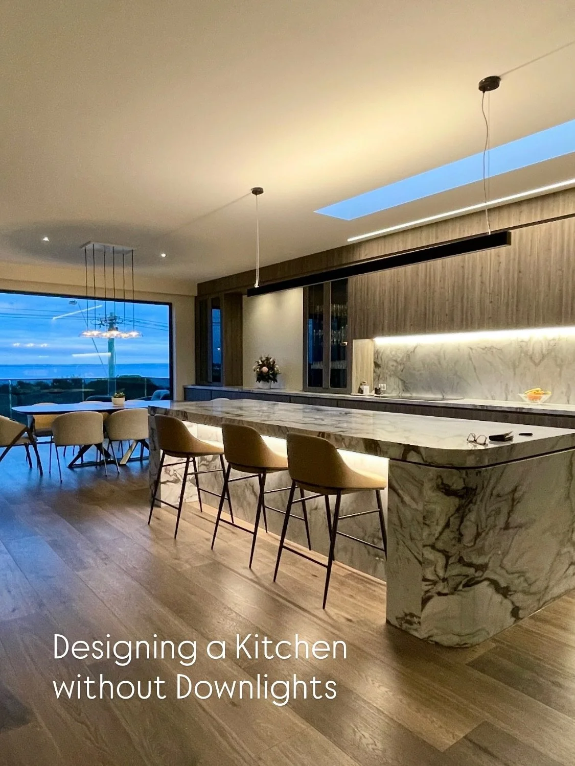 A standard lighting plan will give you a grid pattern full of downlights across your kitchen ceiling, but I know everyone&rsquo;s home lighting needs are different and believe there&rsquo;s no one-size-fits-all.

I much prefer to design lighting to f