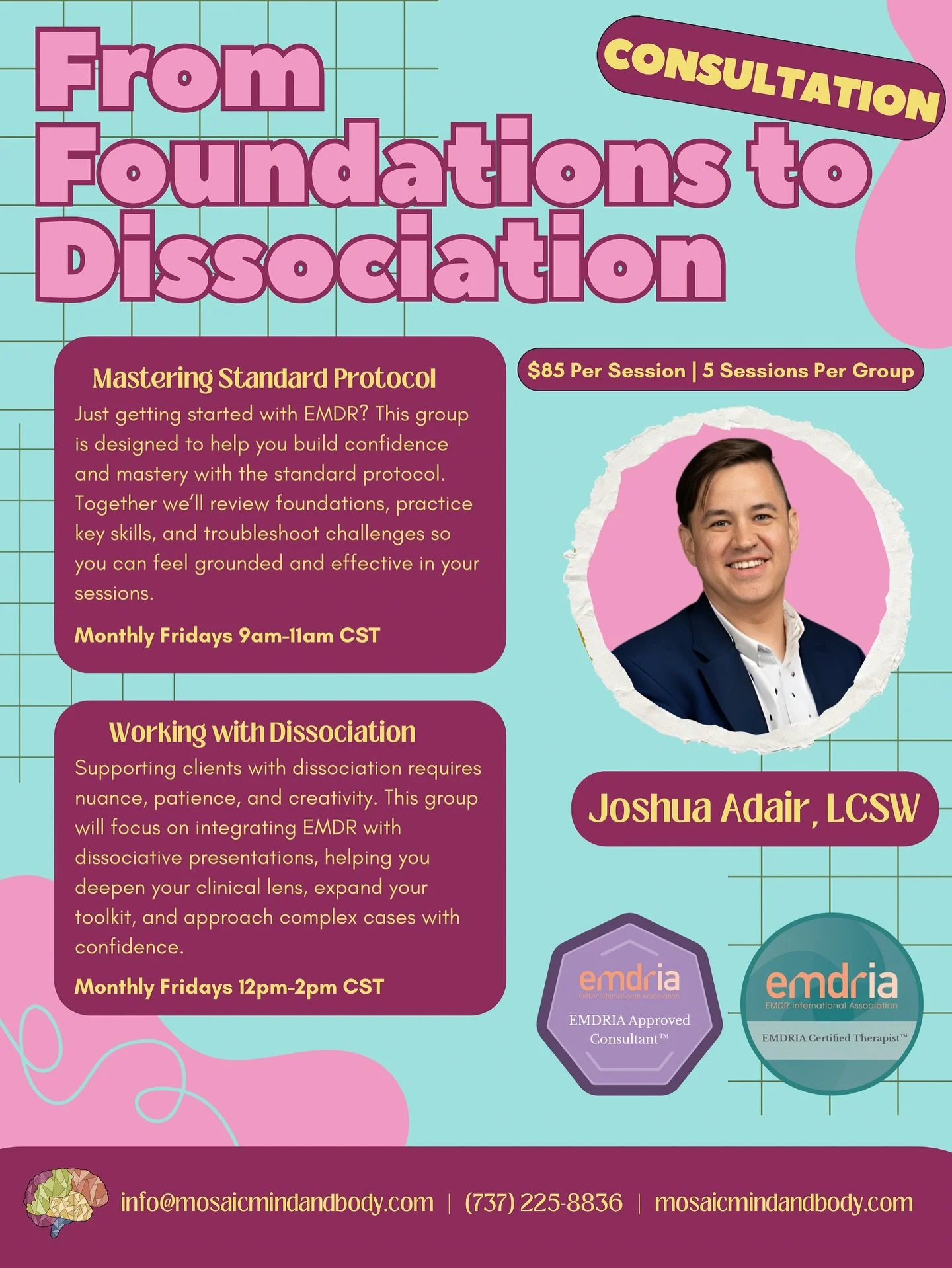 ✨So you got a high DES score&hellip; now what?✨
✨Or maybe you&rsquo;re brand new to EMDR and trying to get the standard protocol down.✨

I&rsquo;m running two new consultation groups &mdash; one for newer EMDR clinicians wanting to master the protoco