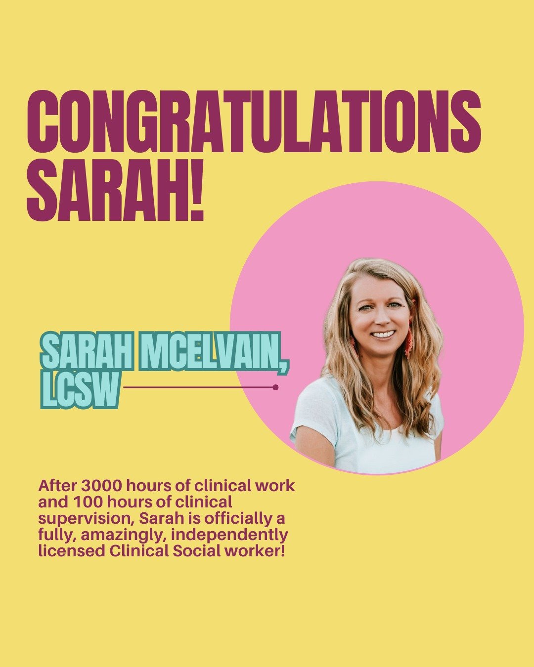 A huge shoutout to this badass social worker - who has been licensed and changing lives since 2006 - who has now achieved her LCSW after a huge amount of work and determination! What an honor and a privilege it has been to have you be a part of Mosai