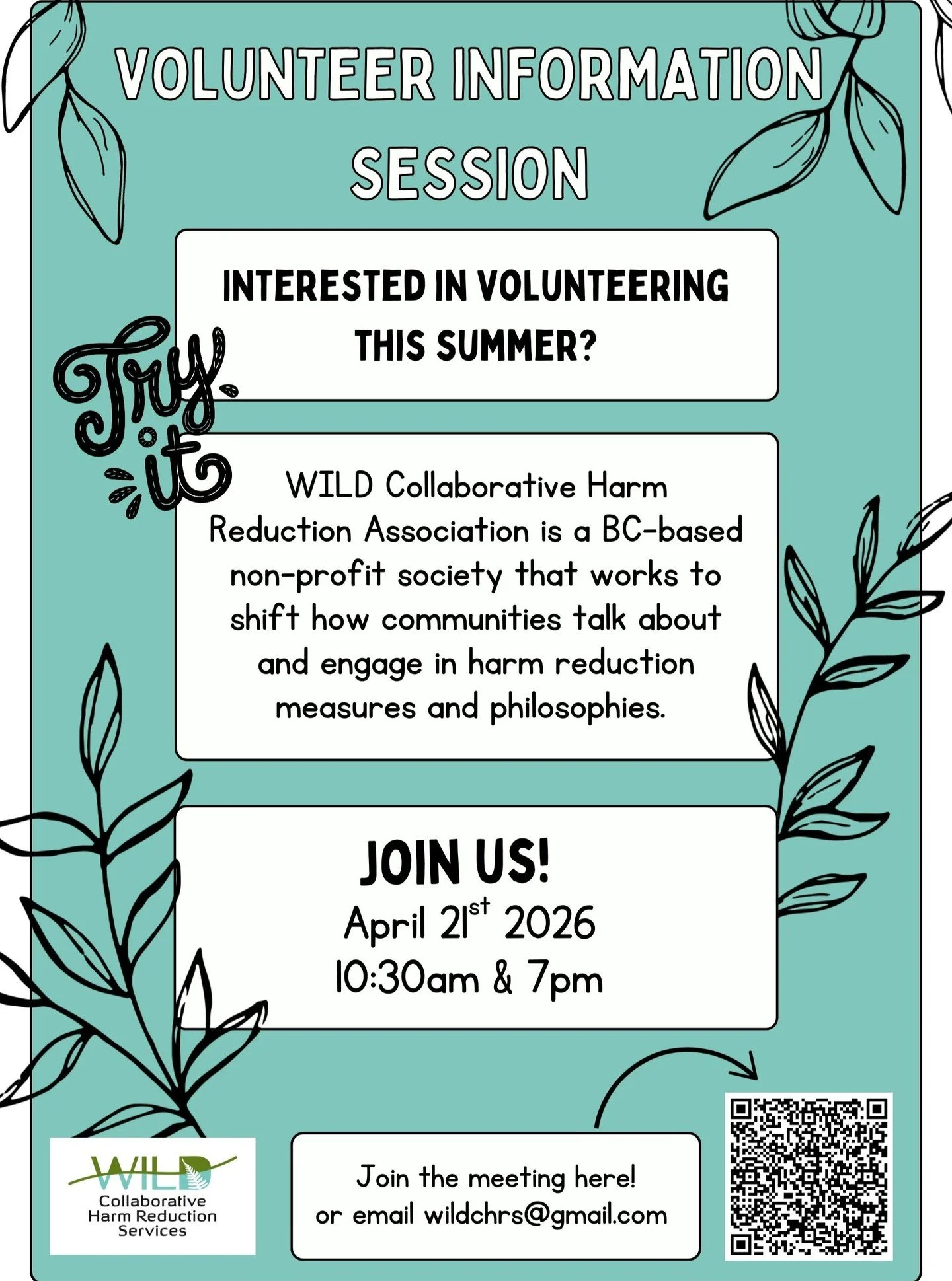 MARK YOUR CALENDARS 🎉✨
Our annual pre-event season volunteer information session is officially scheduled! Join us on Tuesday April 21st 2026 at either 10:30am or 7:00pm PST for a quick run down of who we are, what we do, and how you can get involved
