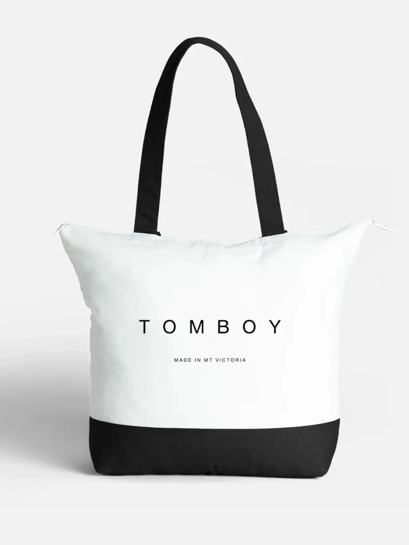 Black & White Tomboy Tote Bag