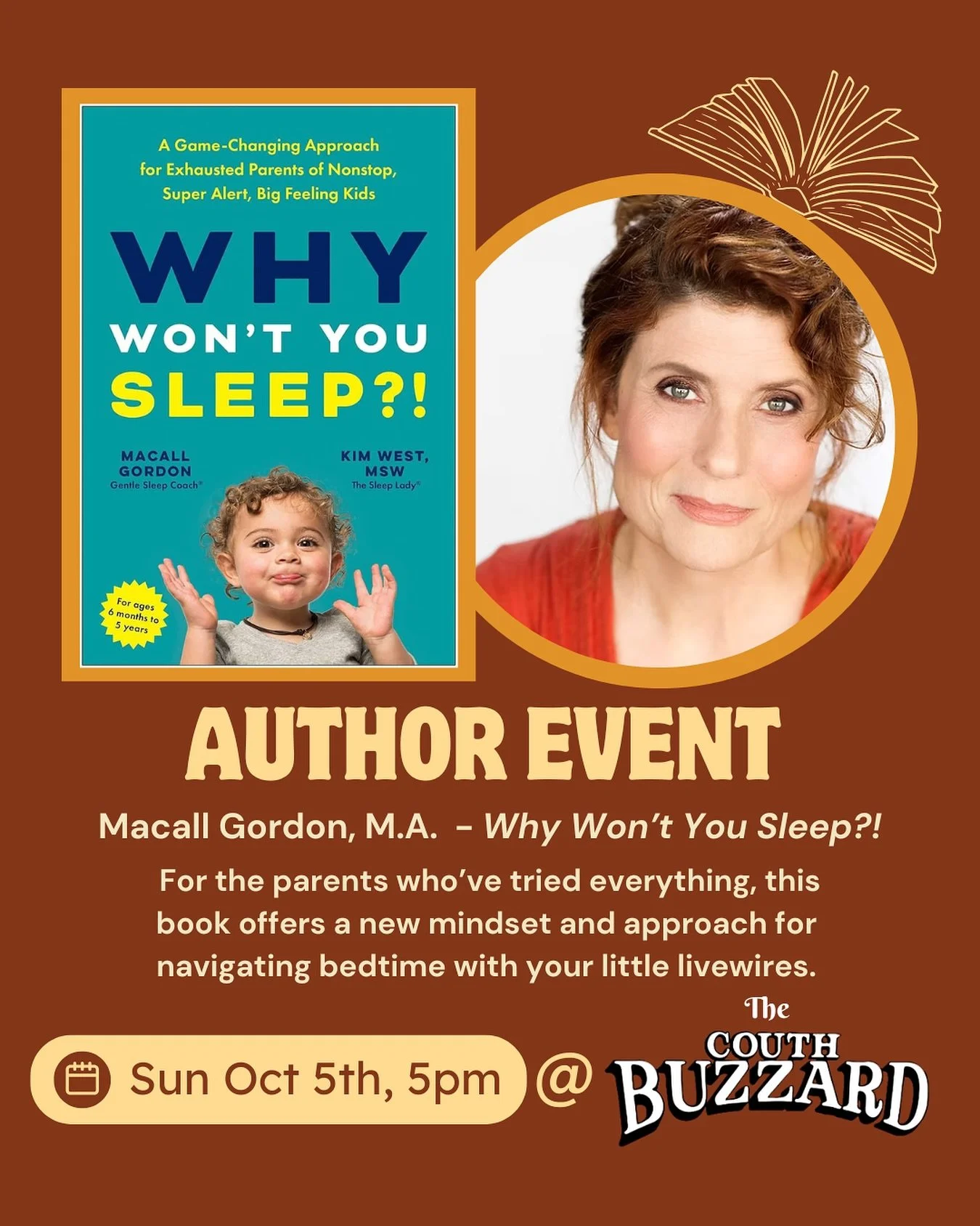 Calling all sleep-deprived parents! We&rsquo;ll be hosting Macall Gordon, co-author of Why Won&rsquo;t You Sleep?!, for a discussion and signing this very weekend!

#seattle #authorevent #bookstore #independentbookstore #parentlife #sleepexpert #todd