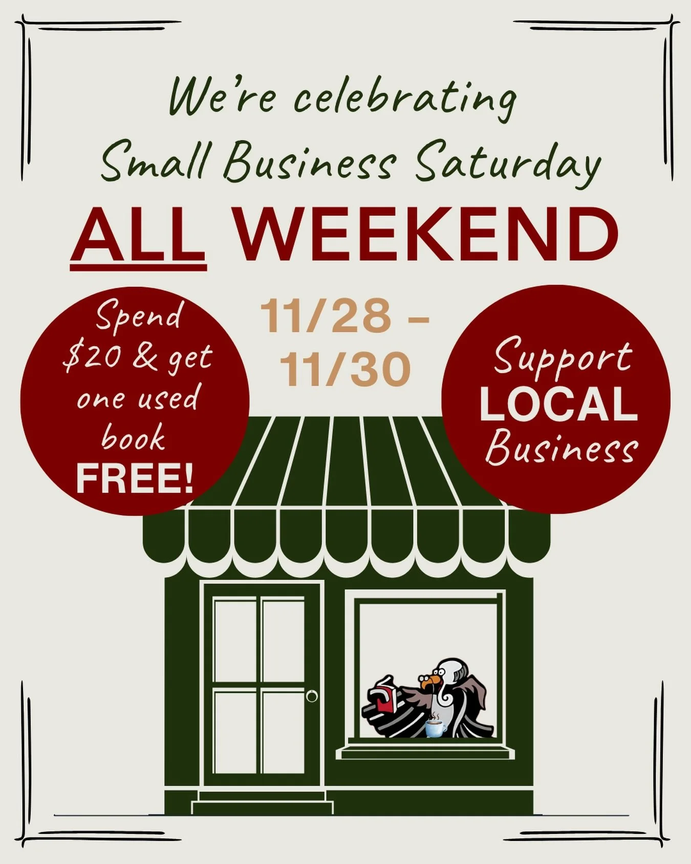 We love Greenwood, and we love free books!

Come by and say hello this weekend, we&rsquo;ve got so much going on - local legend Jim Page (@folkpunch) playing tonight, atmospheric guitar duo Little H Collective &amp; John Swanke tomorrow, and Writer&r