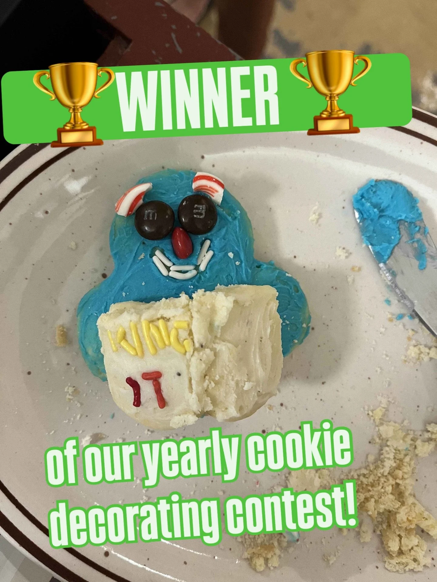We had SO MANY brilliant entries for our cookie contest this year!

A particularly literary entry won over our judges this year and earned ✨Fabulous Prizes✨, but we wanted to give each cookie a chance to shine. Everything from Krampus to coral reefs 