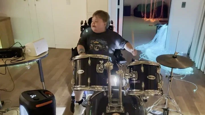 Music therapy is all about finding creative and fun ways for every child and young person to access and experience music. 🎶 
 
Our music therapist, Isaac, looks to adapt instruments, personalise musical choices and shape activities so young people o