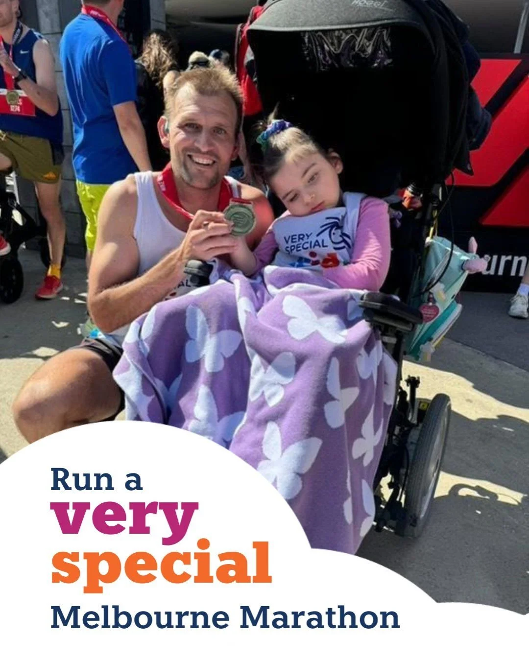 Run in the sold out Melbourne Marathon for families like Annie&rsquo;s ❤️

Seven-year-old Annie was born with Aicardi syndrome, a rare, life-limiting condition that means she cannot eat by herself, is wheelchair bound and needs round-the-clock care. 