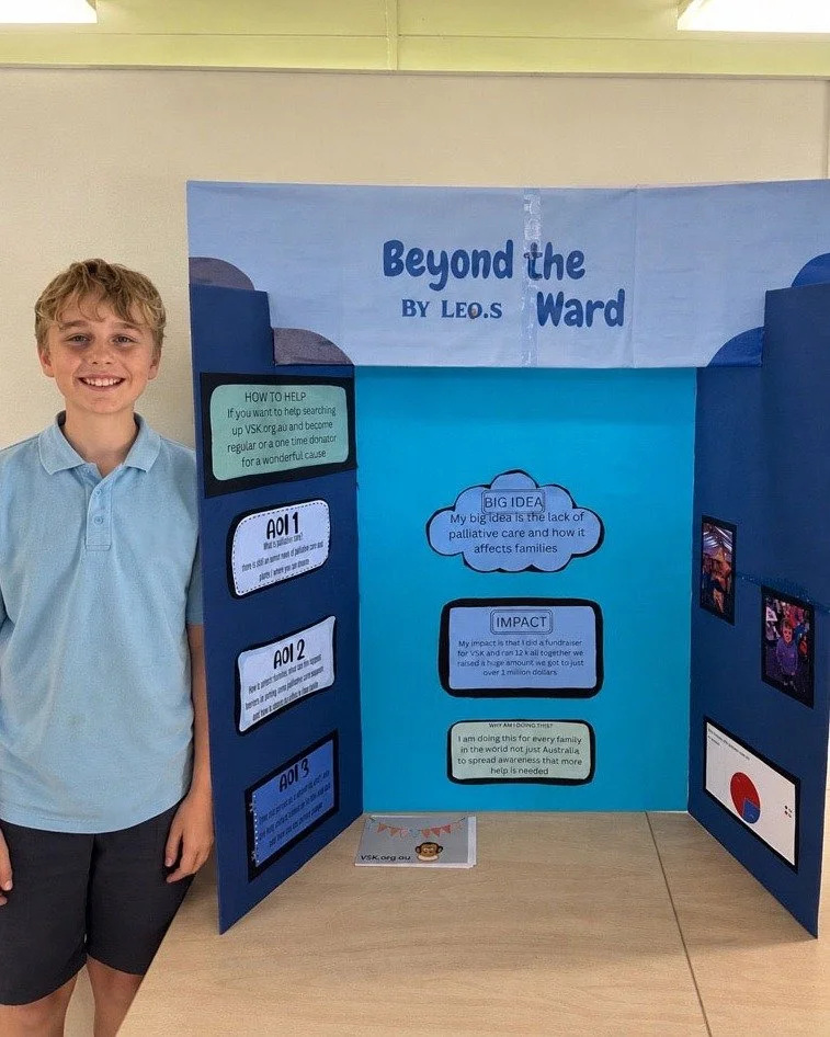 73% of Leo's classmates didn't know what palliative care was. 

That's why the Very Special Kids&rsquo; sibling chose it as the focus of his Grade 6 project. 💙 

Over two days, Leo shared his research with students, teachers and parents, helping rai