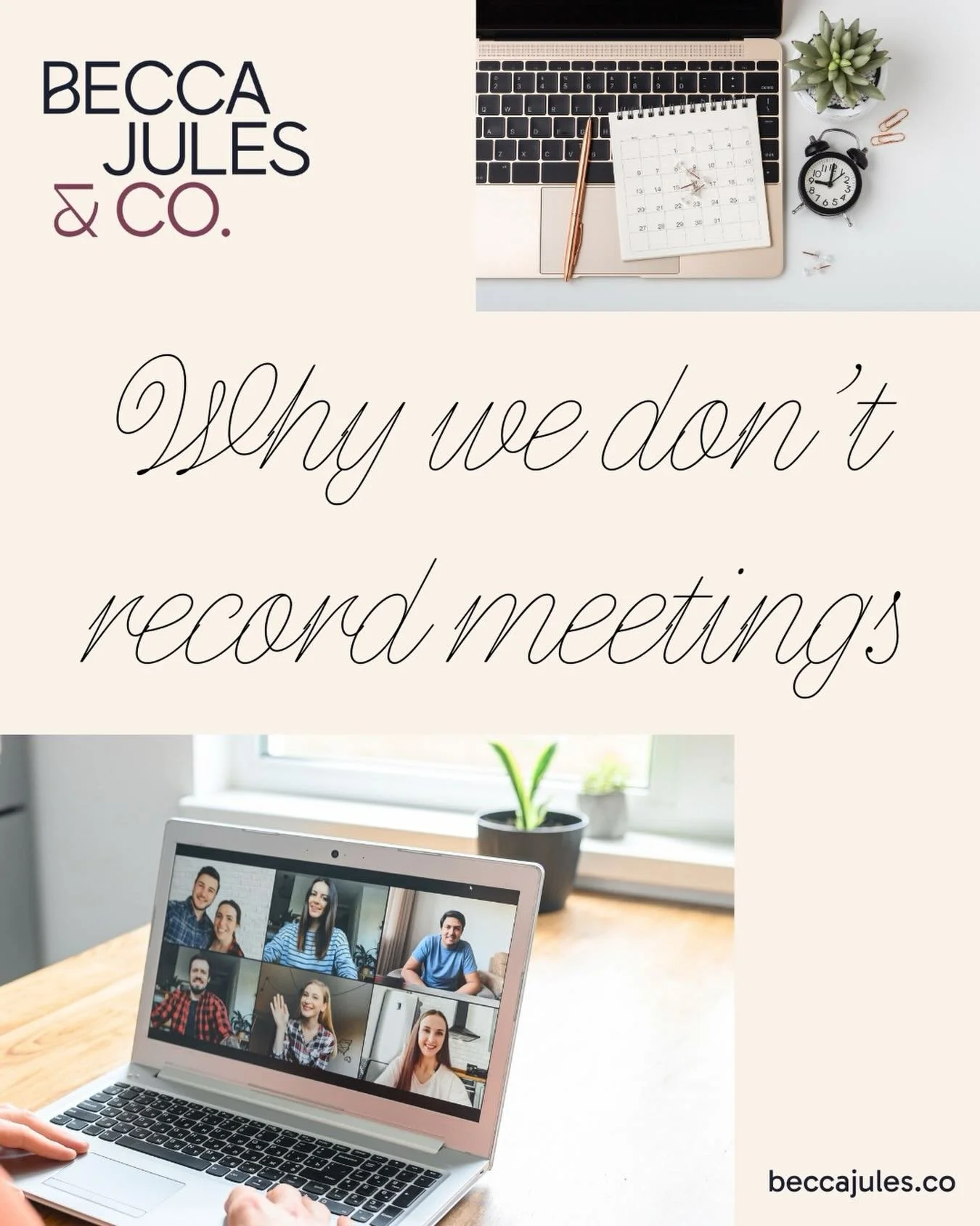 Our relationships are built on trust and genuine connection, and that naturally shapes how we communicate. 

One of the ways this shows up is simple, we don&rsquo;t record our conversations with clients. It just doesn&rsquo;t align with how we work o
