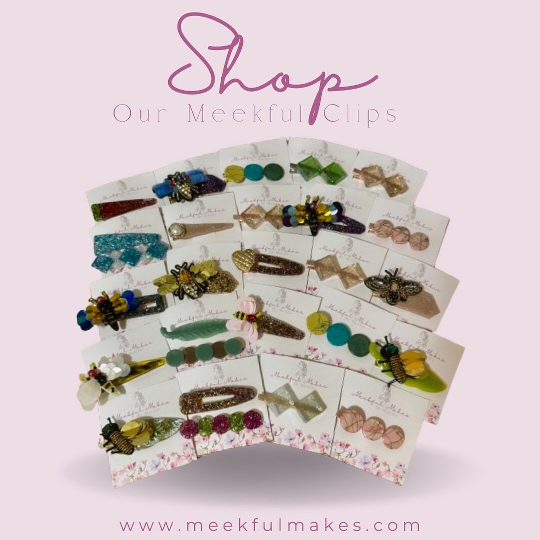 Shop our Meekful Clips!!🎀

Also take custom orders!✨

#meekfulmakesbymaddie #apostolicbusiness #apostolicfashion #smallbusiness #shopsmall #hairaccessories #meekfulclips #chopsticks #brooches