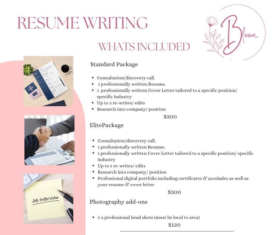 New service incoming..

📃 RESUME WRITING 📃 

Something I&rsquo;ve been wanting to offer for a while now is resume writing! 

If you&rsquo;re stuck and needing someone to put together a professional looking resume and cover letter then look no furth