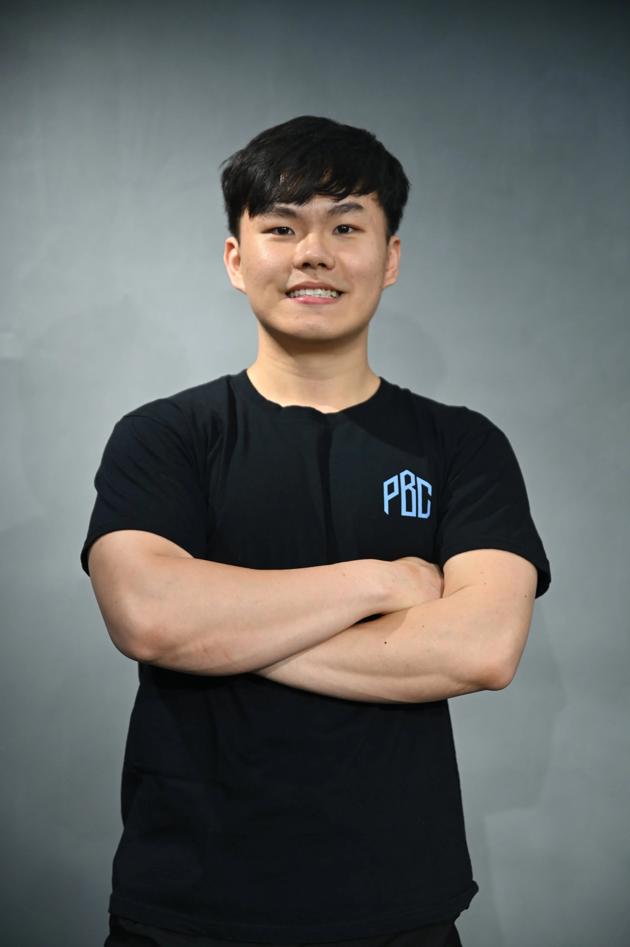 Young man with black hair