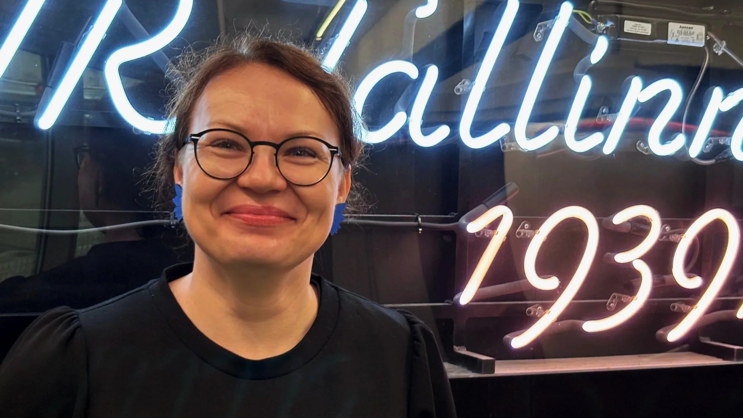 Egle Rääsk from VR company Blueray smiling at the camera.