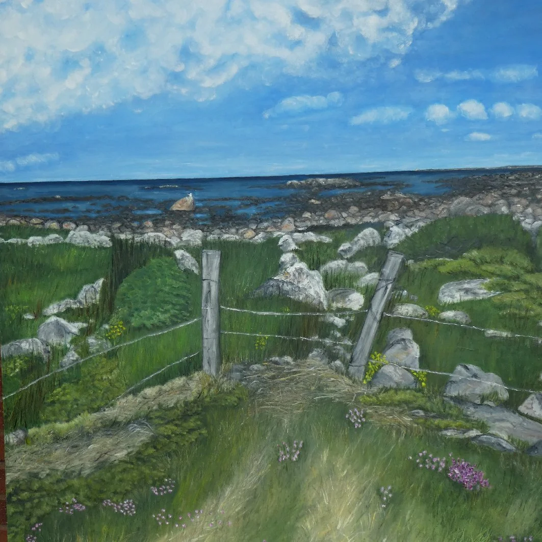 Utsikt över havet utanför Varberg, Birgitta Hedlund