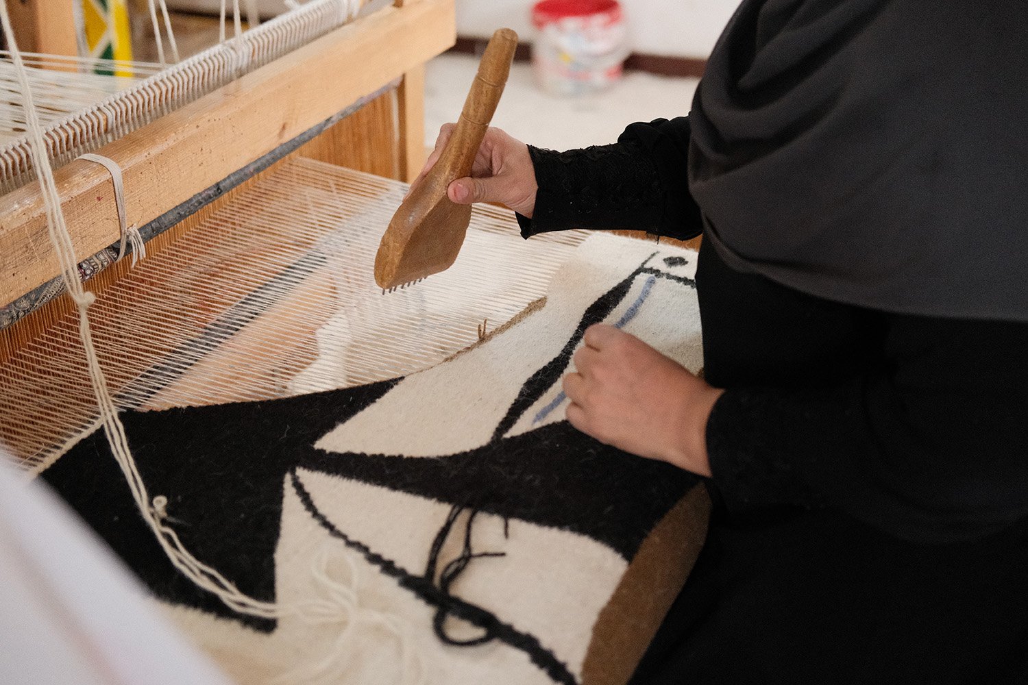handmade rug loom