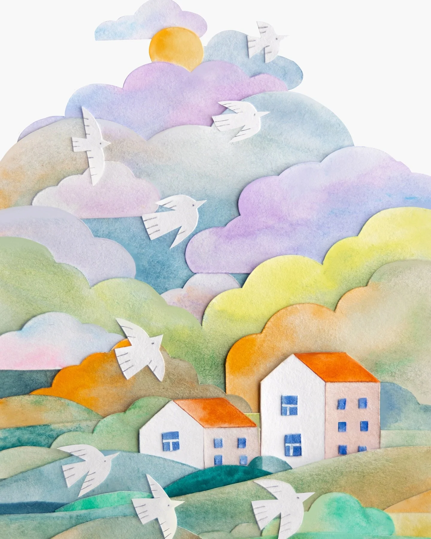 I’ve been thinking it’s a good time to revisit multi-layer, colourful illustration - especially with shadowbox formats and that sense of depth and storytelling they bring. I haven’t done one in a while, and it feels like the right m