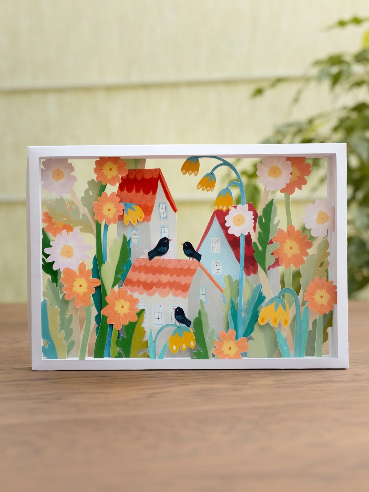 Here&rsquo;s my latest shadowbox - and I am very happy with how it turned out 🌸 

This is the first piece I painted entirely on my iPad. I sketched and painted everything digitally, then printed the layers on lightweight photo paper, cut them out, a