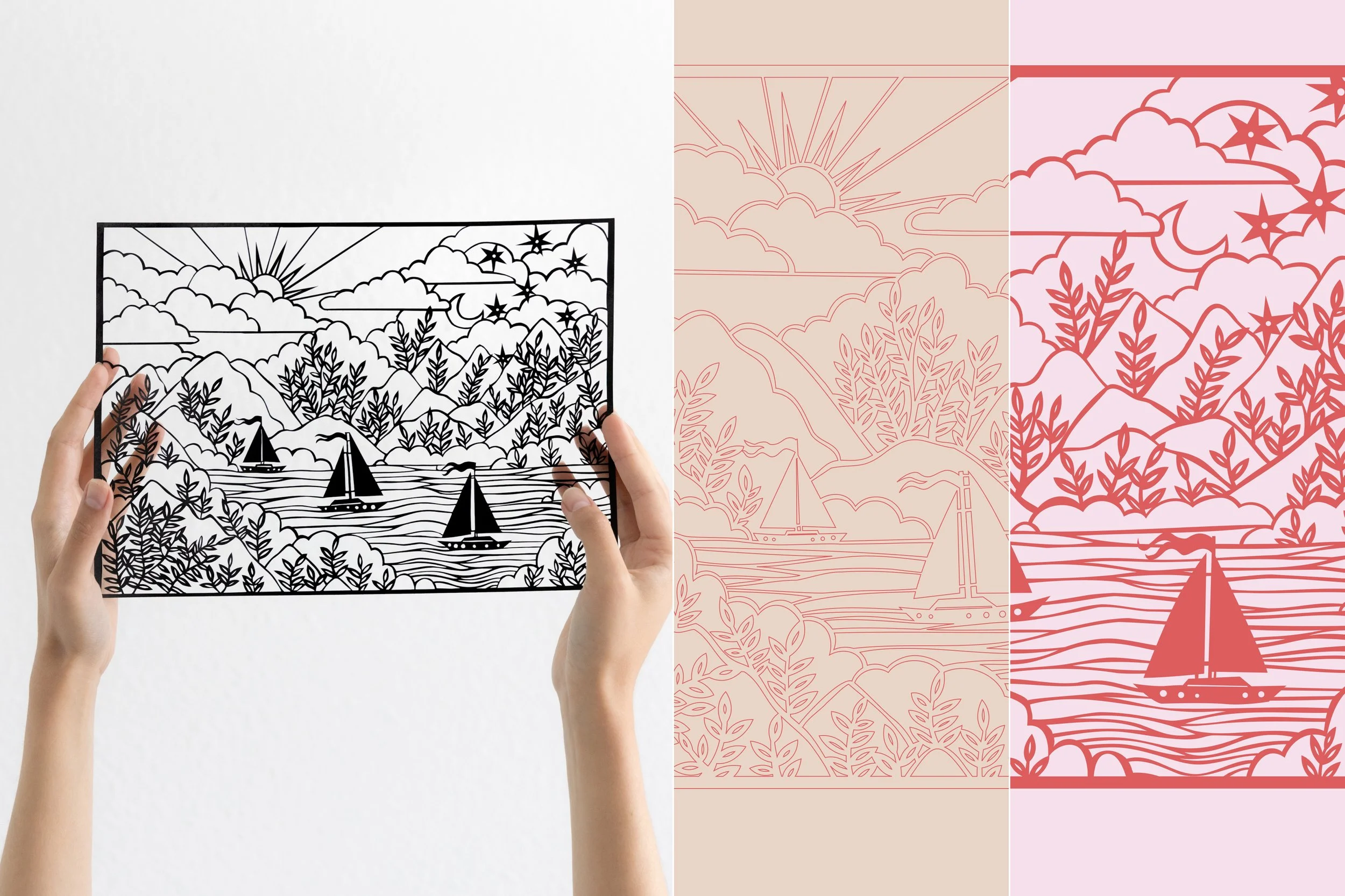 How to trace a papercut as a template
