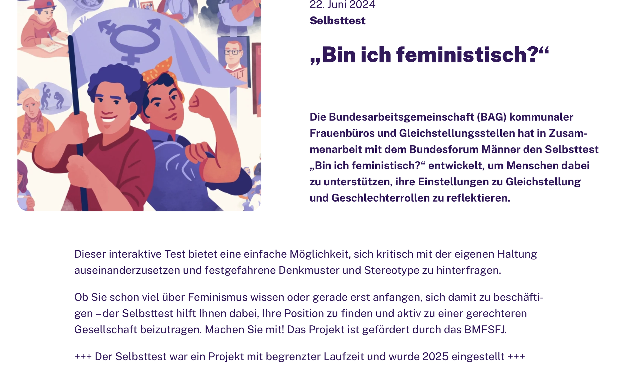 Selbsttest „Bin ich feministisch?“