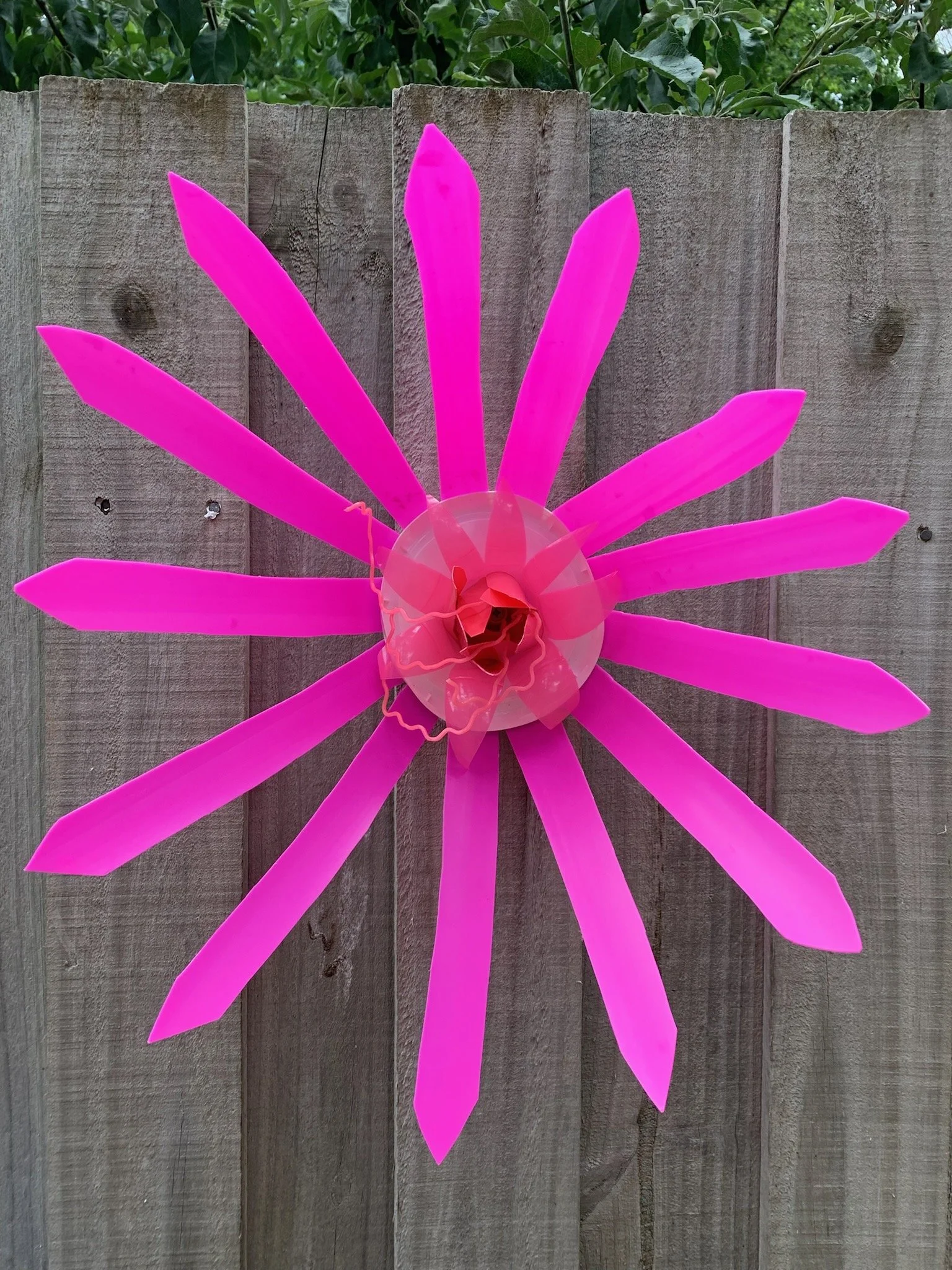 Recycled plastic flowers