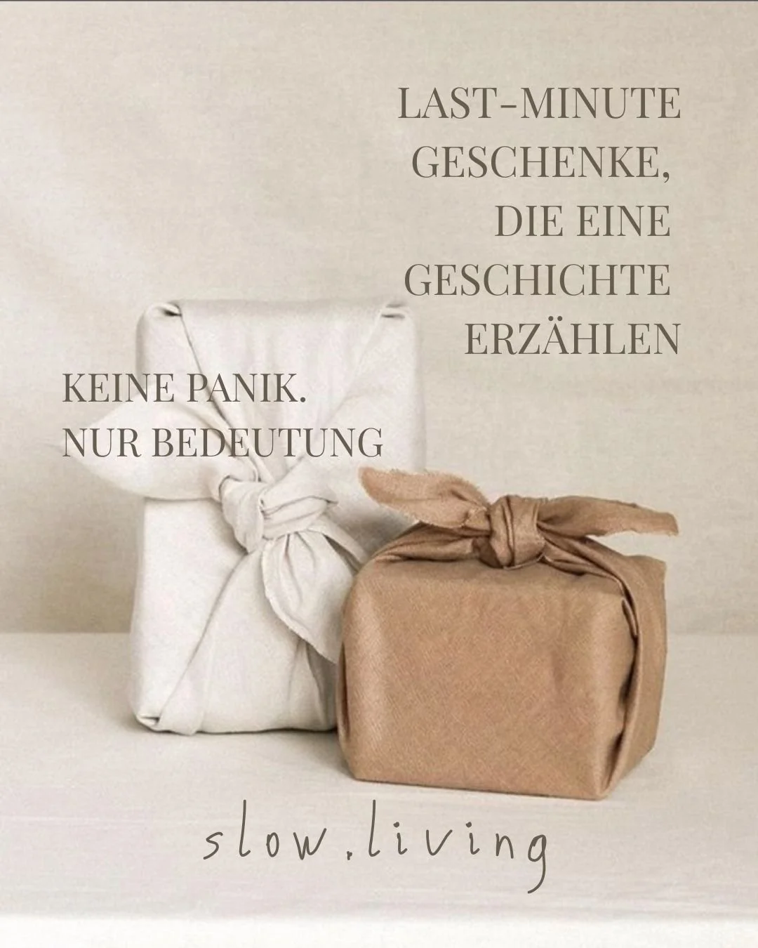 Weihnachten r&uuml;ckt n&auml;her. Und du? Noch auf Geschenkesuche? 

Kein Stress. Wir haben Last-Minute-Geschenke, die mehr sind als eine Notl&ouml;sung:

✨ Handgemachte Kerzen aus Bienenwachs
✨ Nat&uuml;rliche Textilien aus Vintage Leinen
✨ Keramik