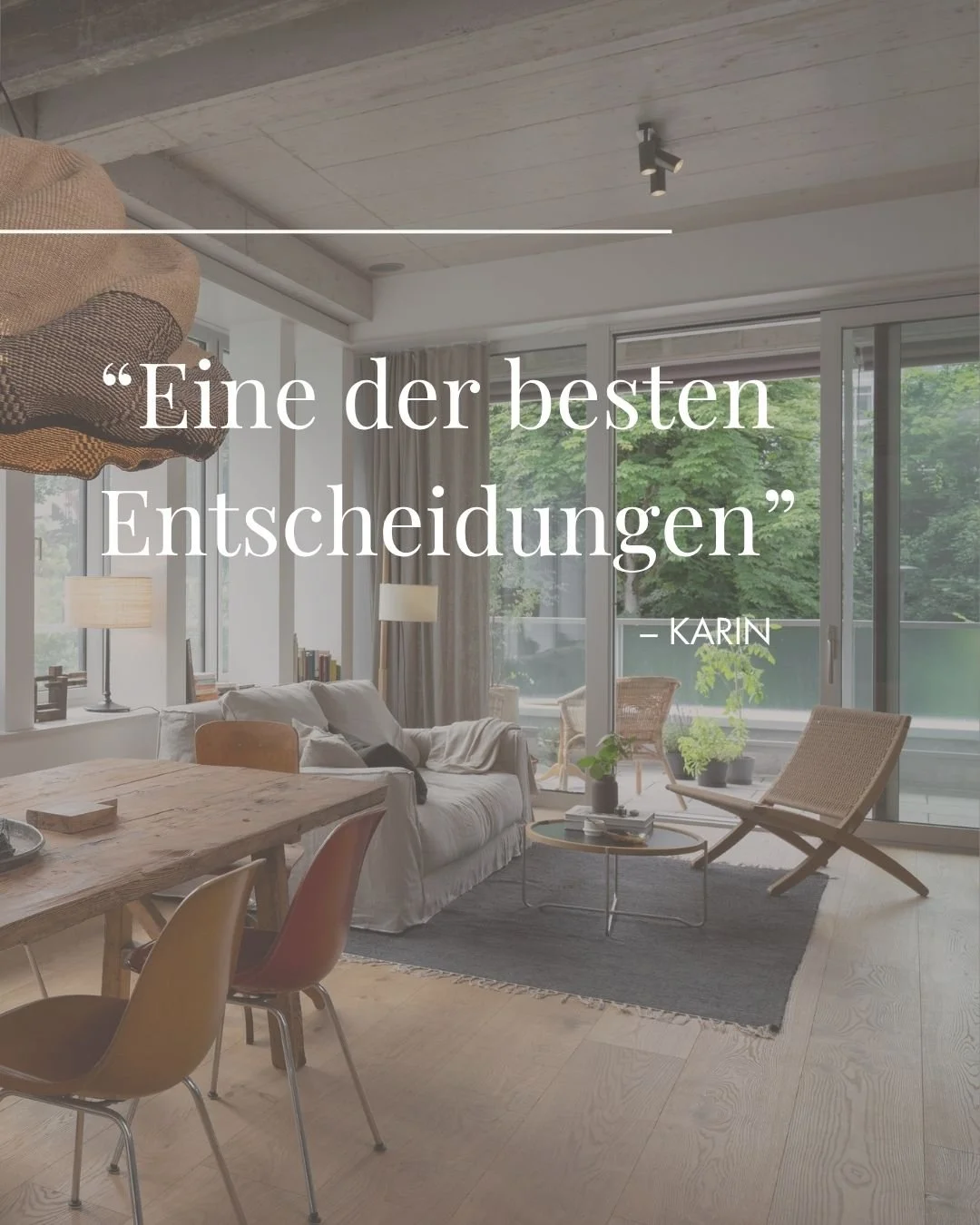 Anna hat sich f&uuml;r eine Wohnberatung bei slow.living entschieden und sagt heute, dass es eine der besten Entscheidungen war:

&ldquo;Von Anfang an brachte Franziska nicht nur Fachwissen und Kreativit&auml;t ein, sondern half mir auch, meine Visio