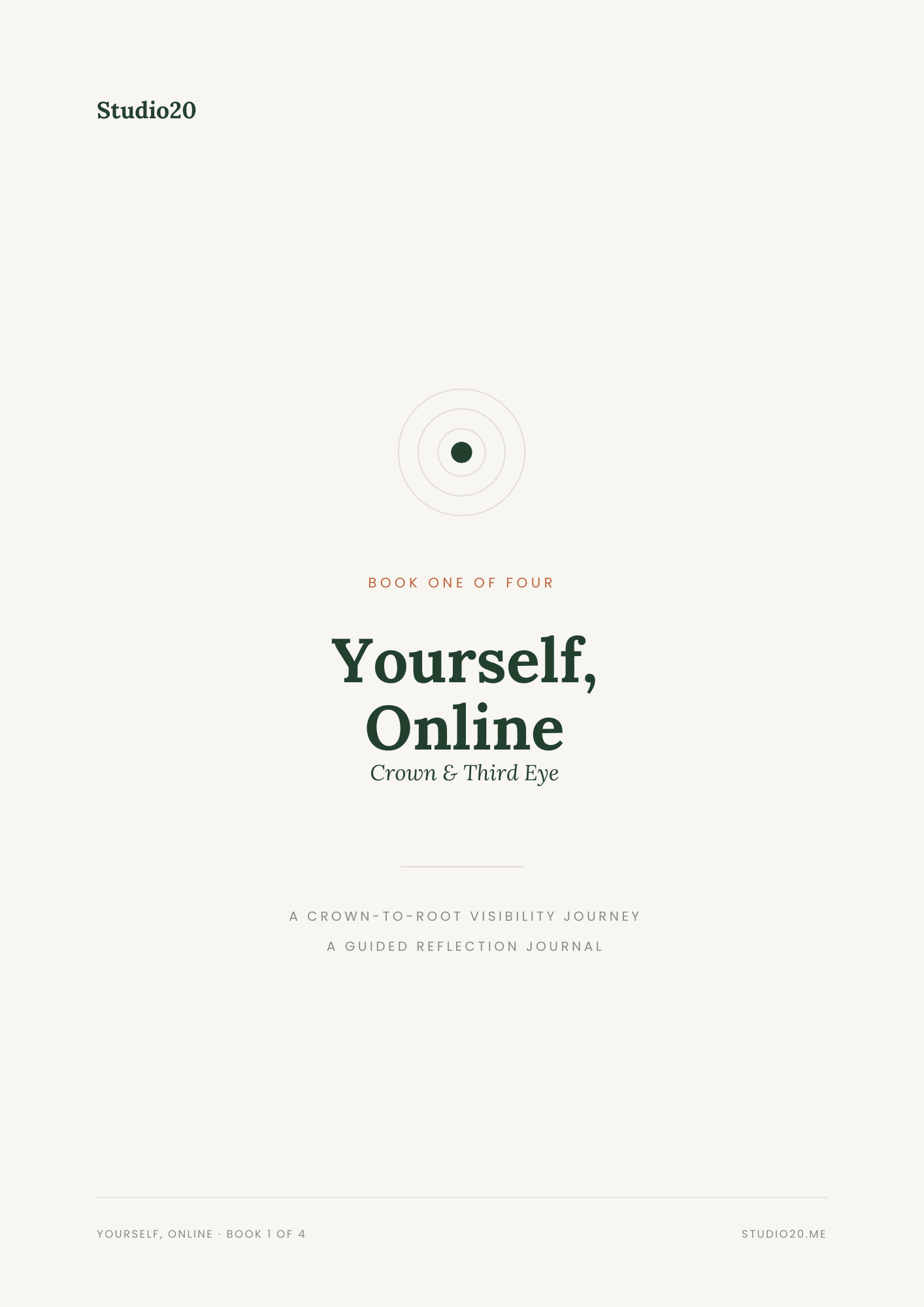Yourself, Online Book One: Crown & Third Eye guided reflection journal