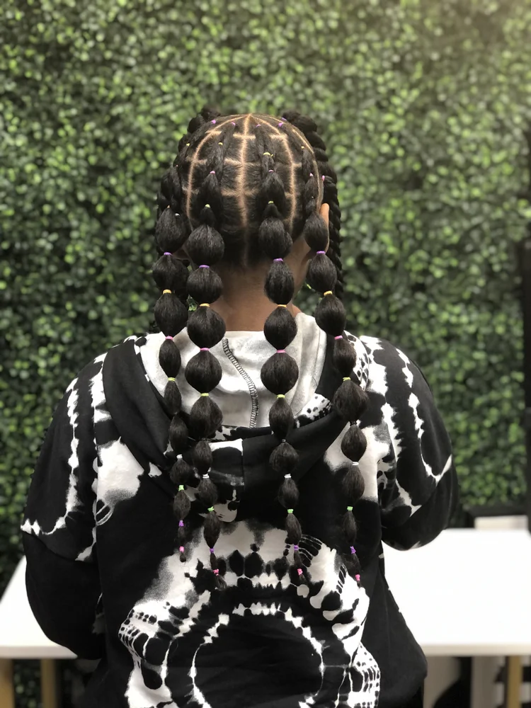 Kids' bubble ponytails