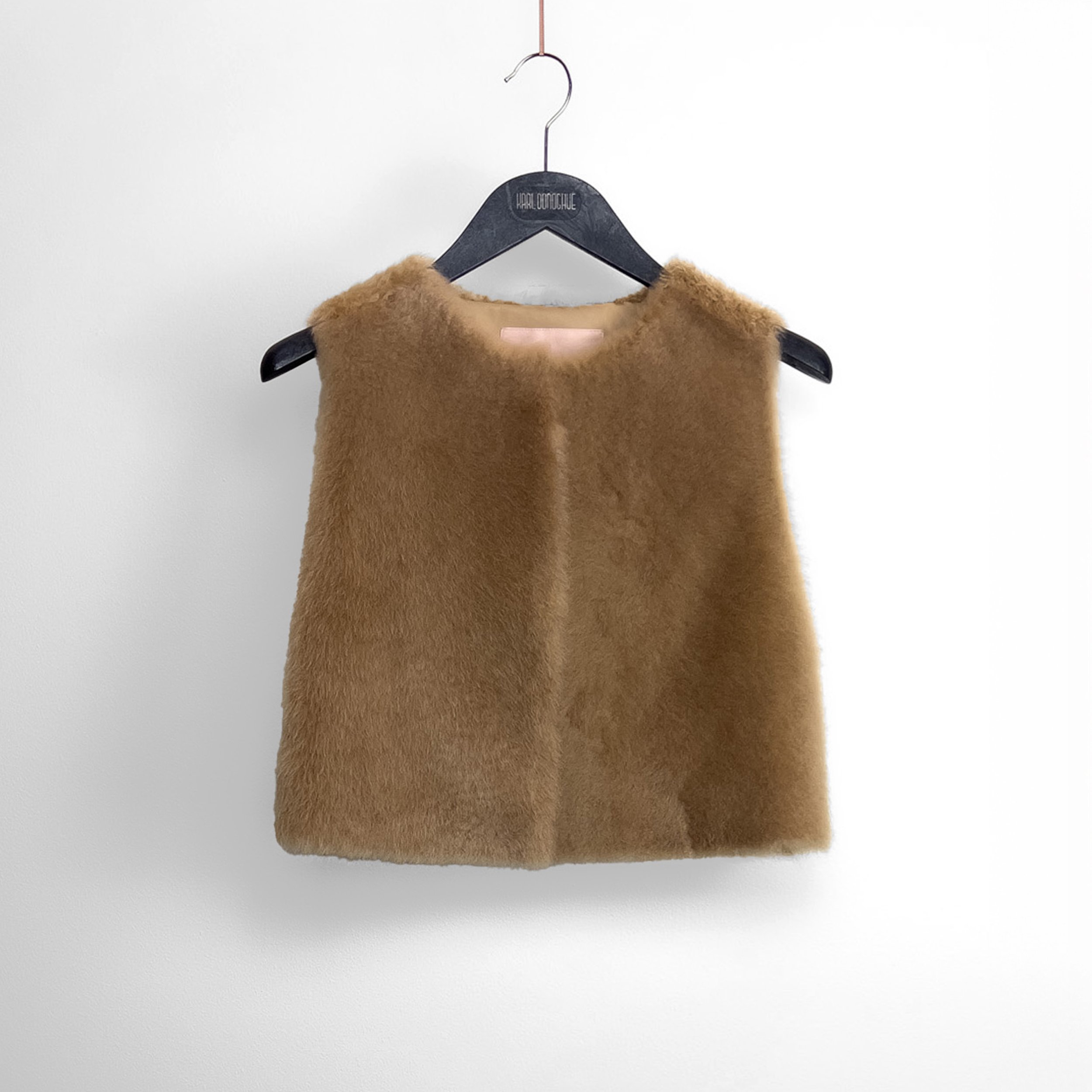 Cashmere & Feather Shearling Cropped Gilet
