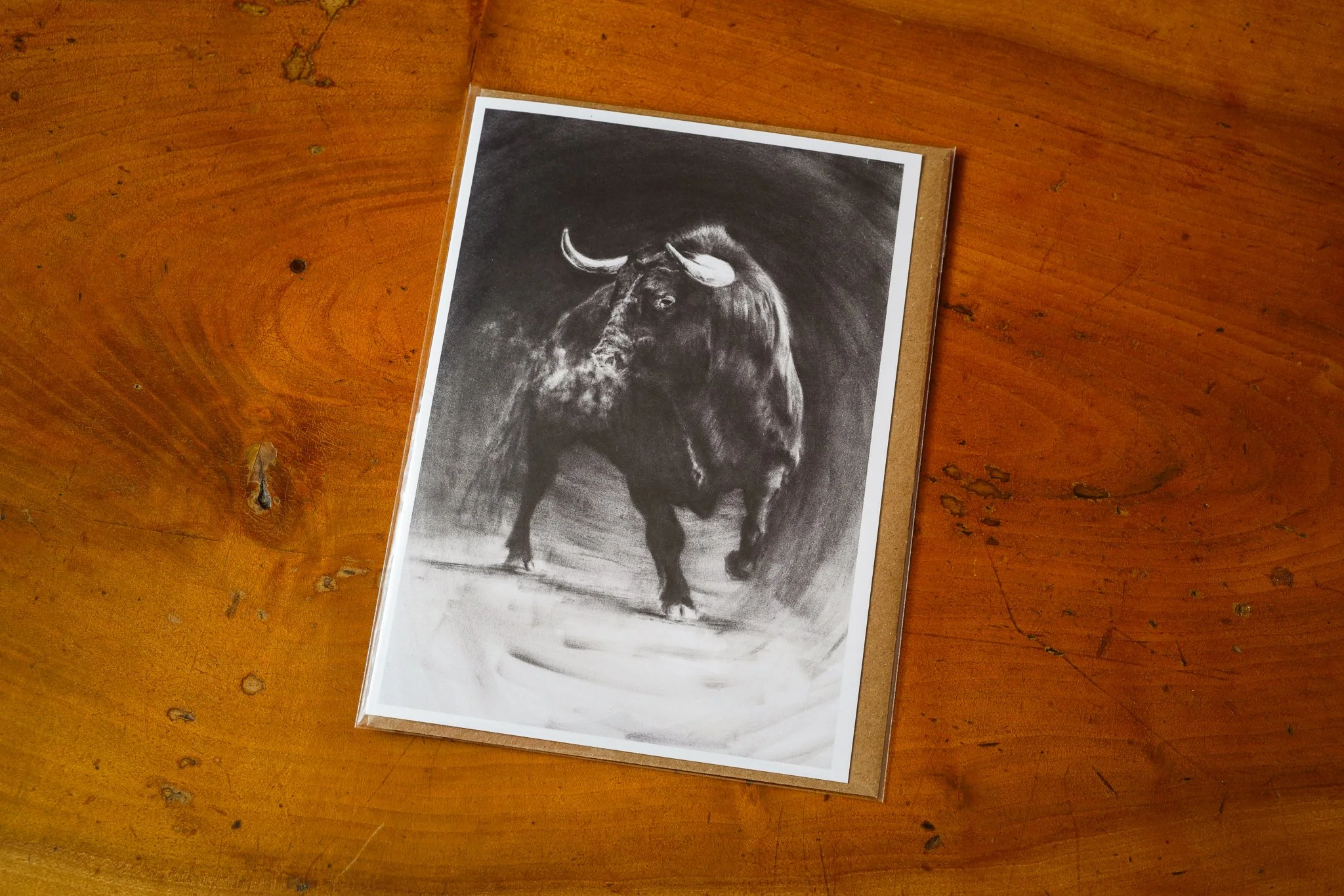 Bull | Fine Art Greetings Card - Single