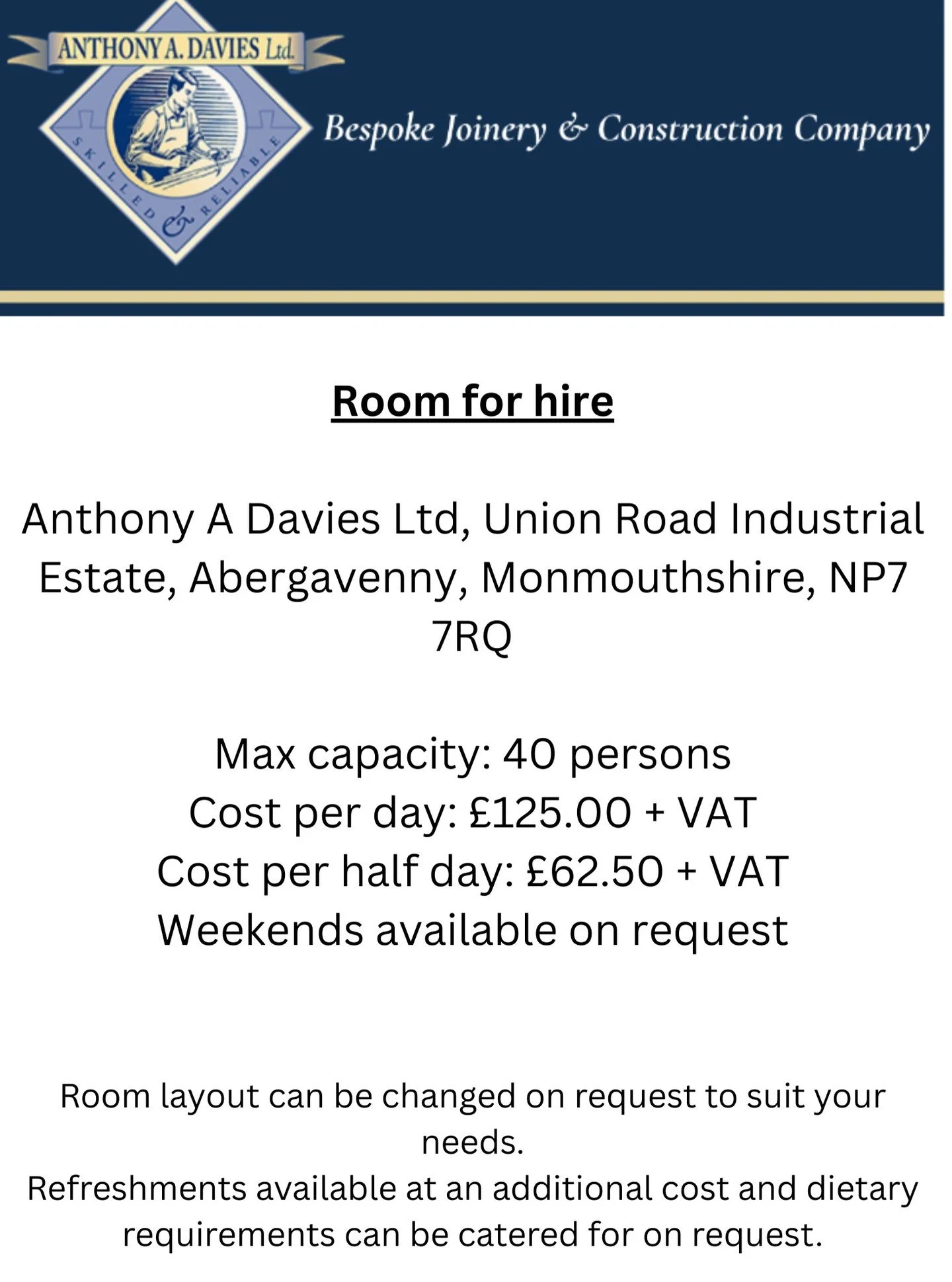 We&rsquo;re excited to offer our modern, fully equipped meeting room for hire &ndash; right in the heart of town. Whether you&rsquo;re planning a client presentation, a team strategy session, or a small workshop, our space is designed to help you mak
