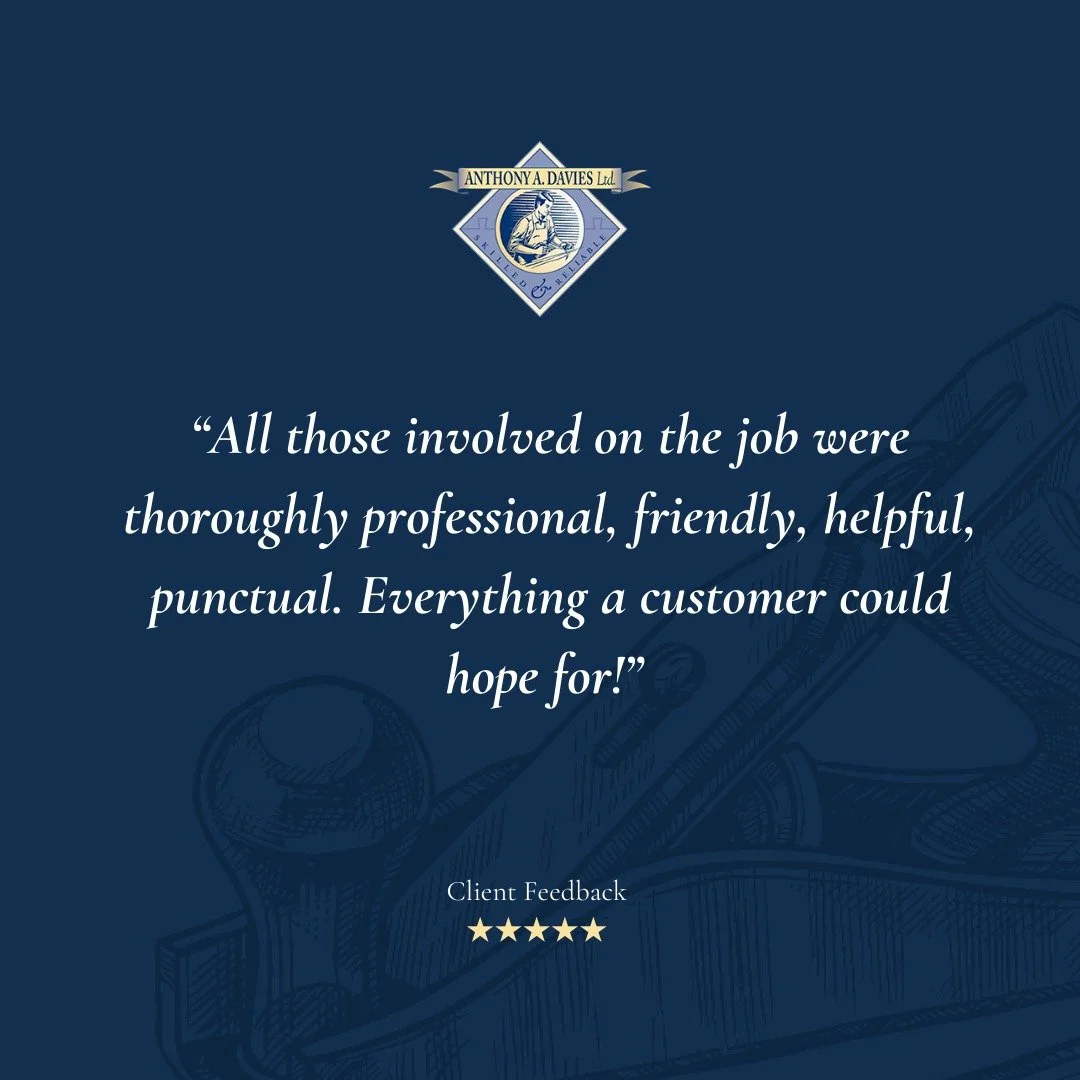 We love getting feedback from clients!!

Enquire today for all your Construction and Joinery needs:
www.anthonyadavies.co.uk
enquiries@anthonyadavies.co.uk
01873 855886