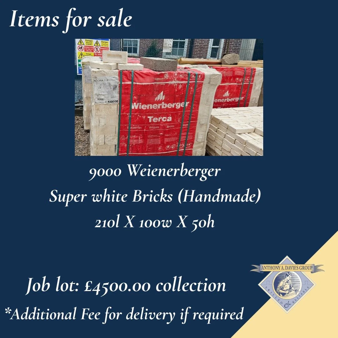 Wienerberger Bricks for Sale🧱🧱🧱

Please see post for details.
Contact us today if you are interested:

01873 855886📞
enquiries@anthonyadavies.co.uk 💻