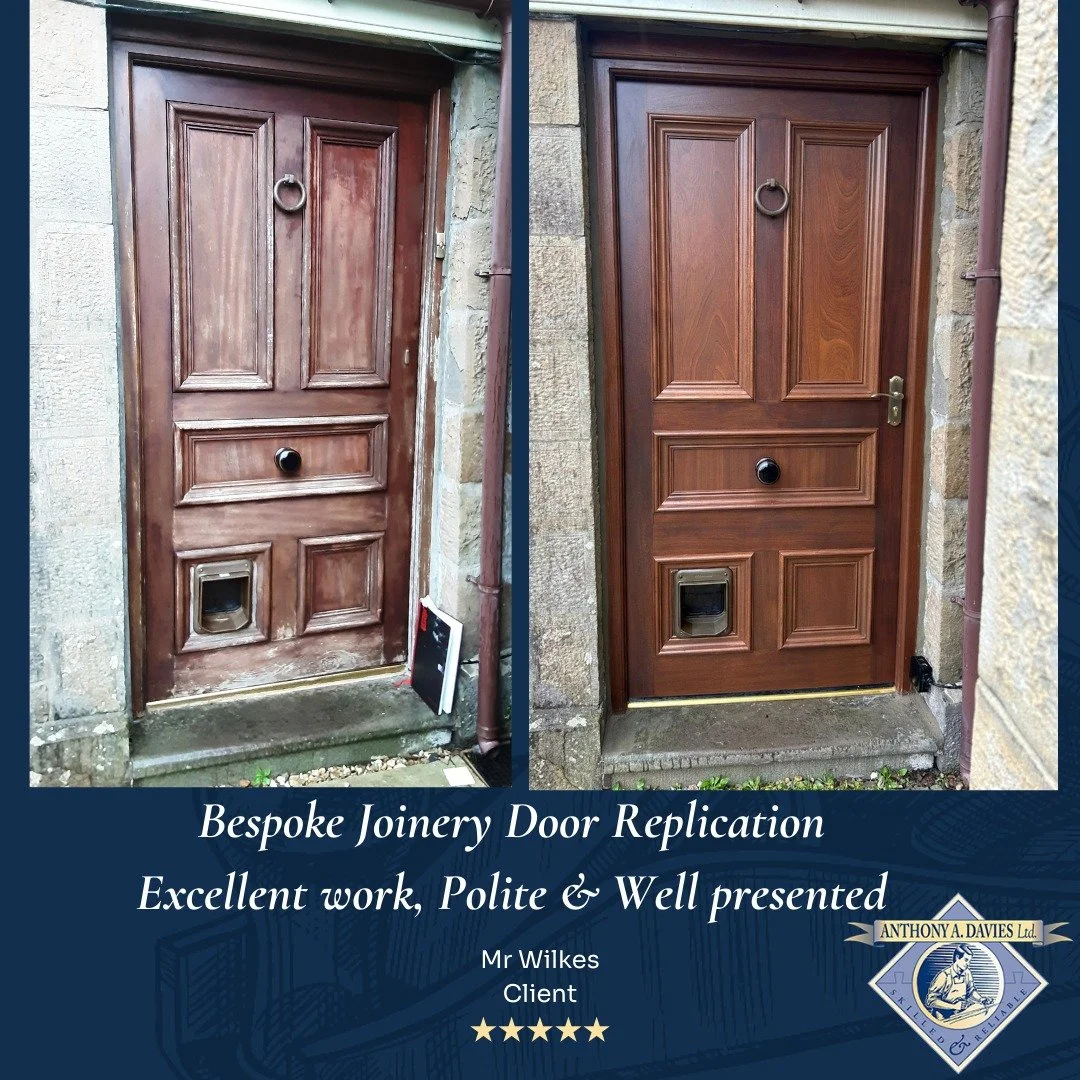Great feedback for our team who worked on replicating this lovely door ⭐🚪

Get in contact today if your home is in need of some TLC.

We offer a free no obligation quotation for any construction or Joinery work 🧱🔨

- 01873 855886 📞
- enquiries@an
