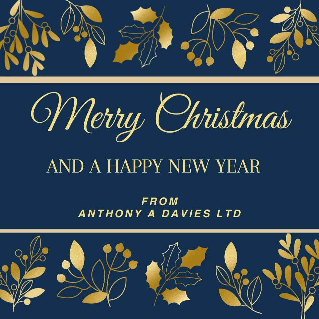 Wishing you a very Merry Christmas from all at Anthony A Davies Ltd 🎄

Office closes from 4.30pm Tuesday 23rd December 2025
Office Opens 8am Friday 2nd January 2026