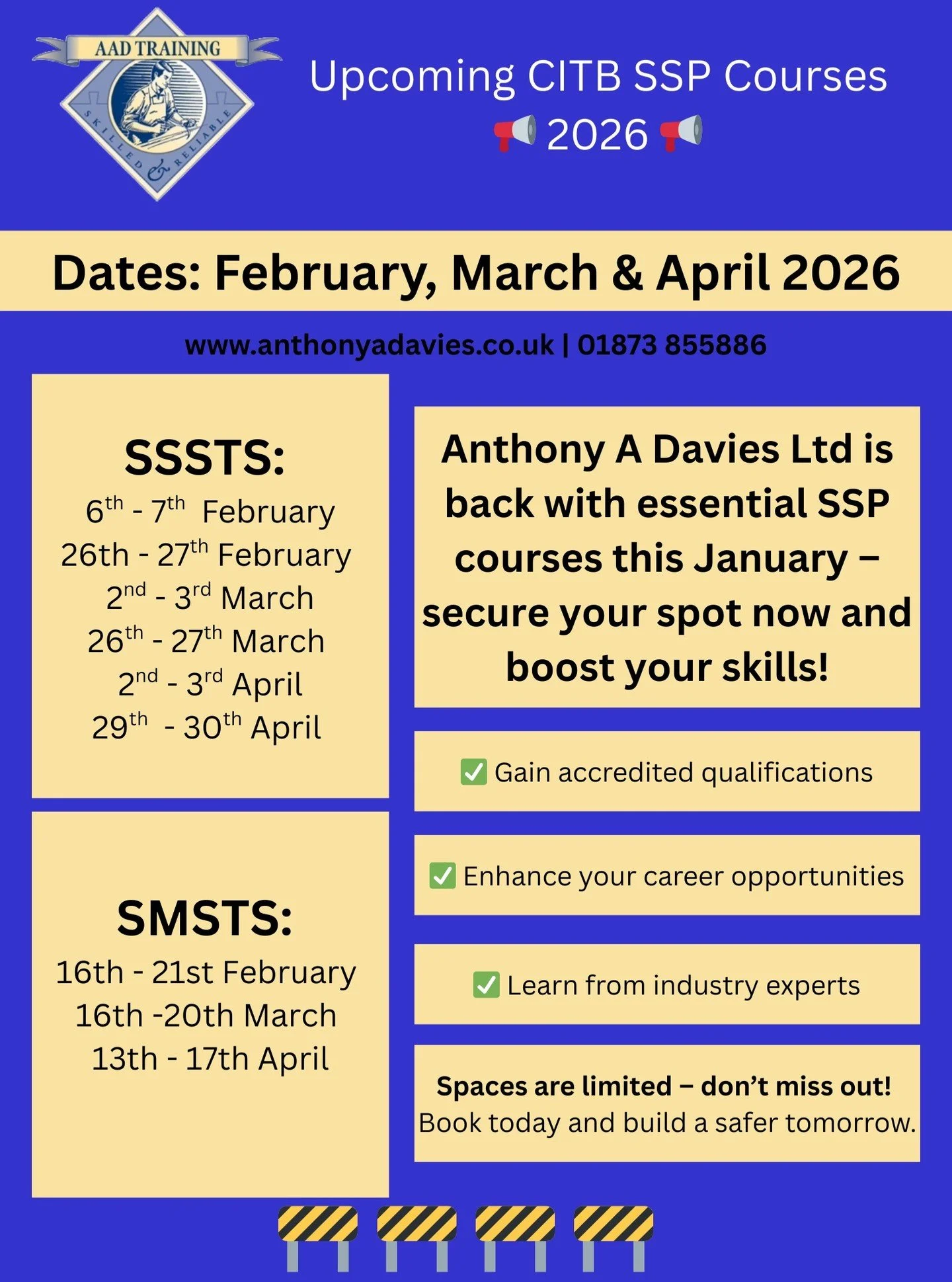 📞 Spaces are limited &ndash; book now to secure your place!
Visit: www.anthonydavies.co.uk
Call: 01873 855886