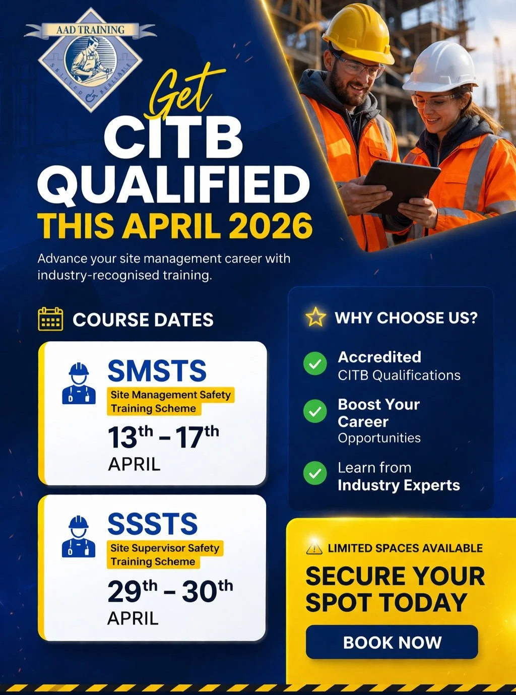 📞 Spaces still available for SMSTS &amp; SSSTS &ndash; book now to secure your place!
Visit: www.anthonydavies.co.uk
Call: 01873 855886
#SSSTS#SMSTS#citb#construction#trainingcourse#welshbusiness