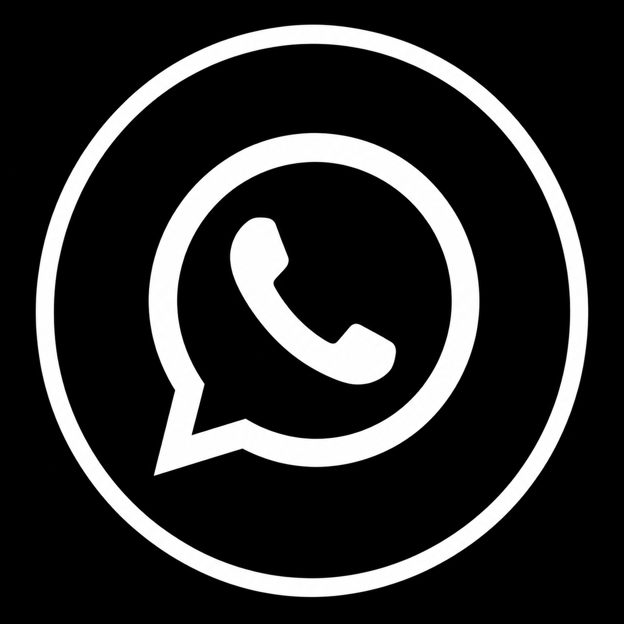 Logo de WhatsApp avec un symbole de téléphone dans un cercle pour accéder directement au numéro WhatsApp de l'école de surf de carcans le surf truck et pour prendre rdv au plus vite pour vos cours de surf à carcans en gironde pour débutants