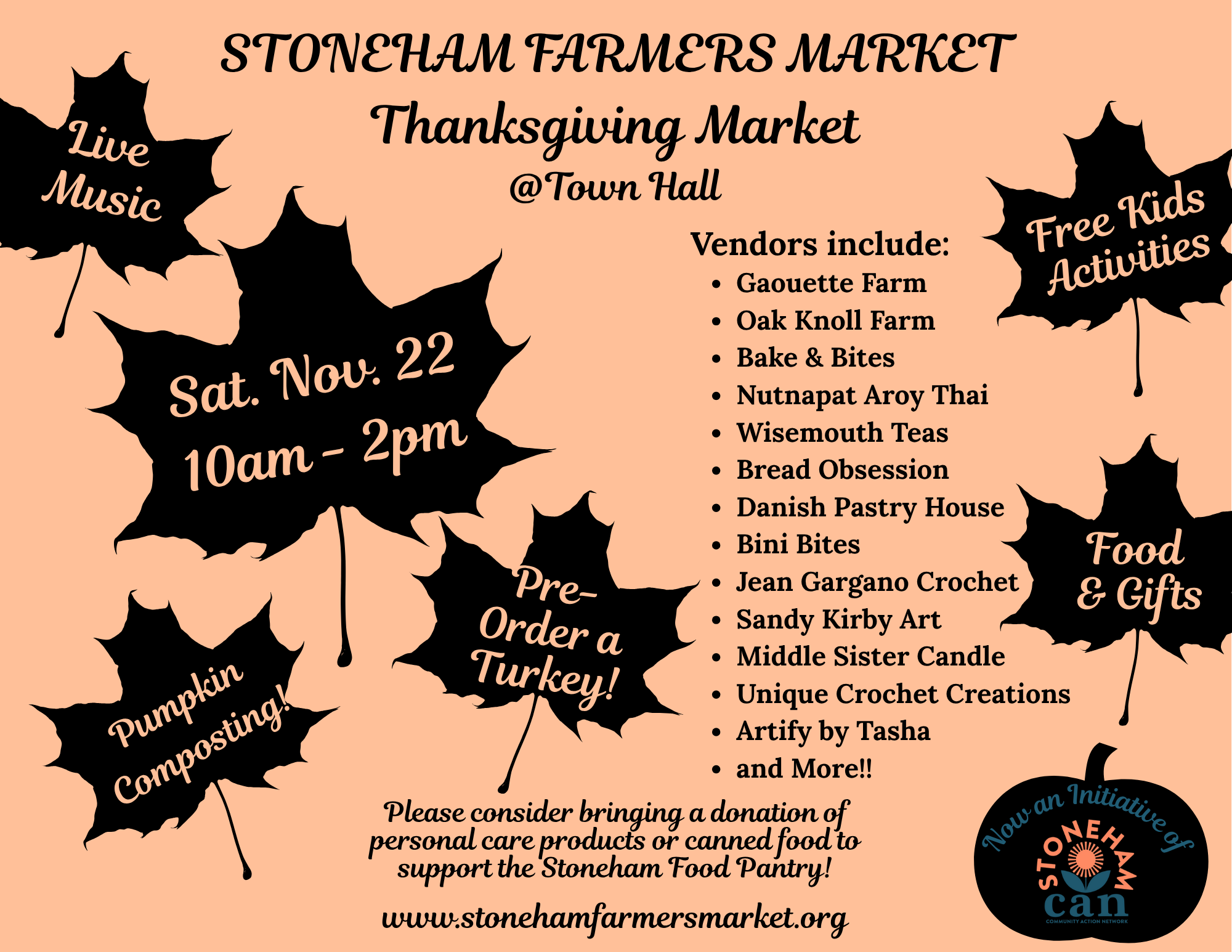 Stoneham Farmers Market - Thanksgiving Market