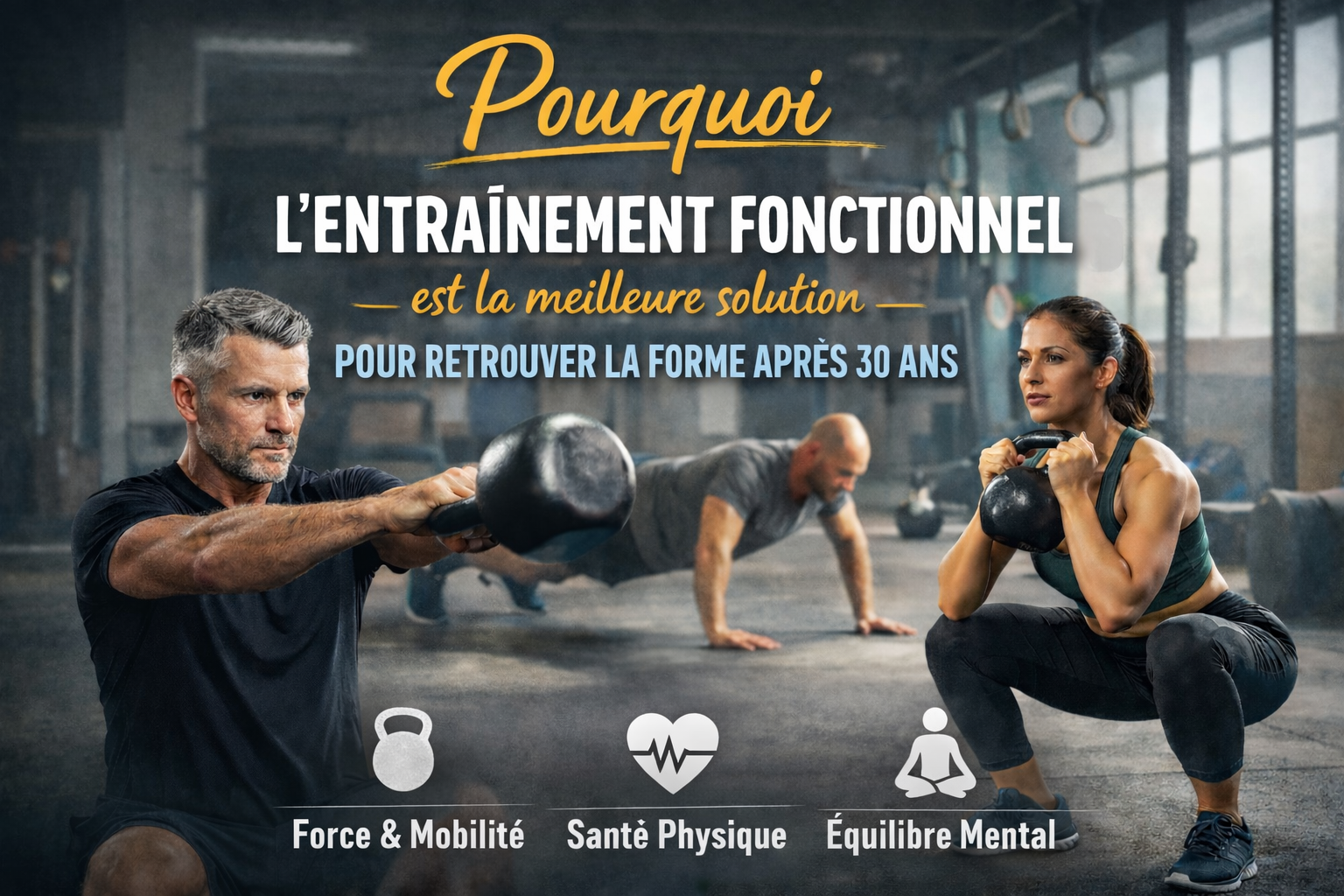 Pourquoi l’entraînement fonctionnel est la meilleure solution pour retrouver la forme après 30 ans.