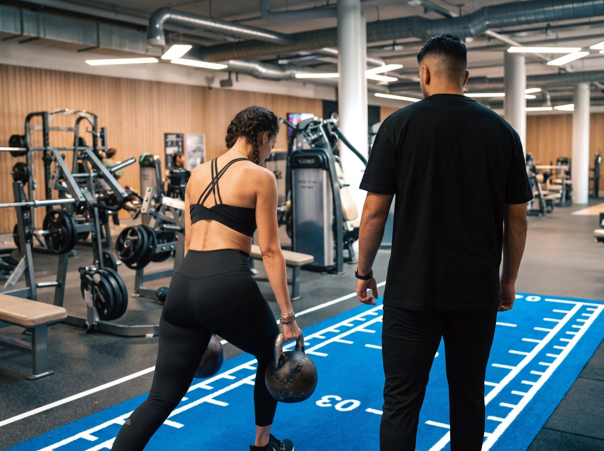Séance de coaching kettlebell individuel avec Amir Razeghi à Lausanne.