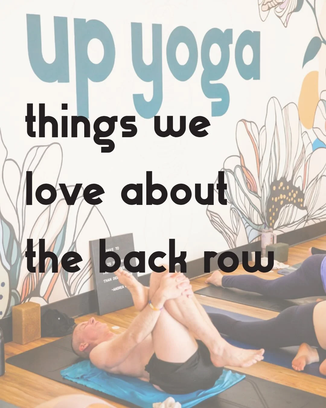 This one&rsquo;s for the back row. 🧡 

Your own world. Your own pace. Just you and your mat and exactly as much space as you need. 

There&rsquo;s something we&rsquo;ve noticed about the people who settle into the back &mdash; they&rsquo;re not dist