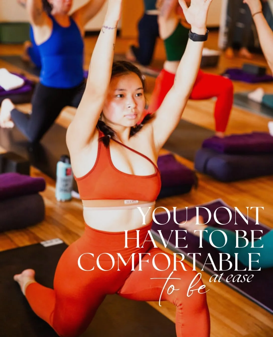 You don&rsquo;t have to be comfortable to be at ease. 🌿 

That&rsquo;s something we think about a lot in this practice. 

Ease and comfort aren&rsquo;t the same thing. Comfort usually depends on your circumstances &mdash; the right temperature, the 