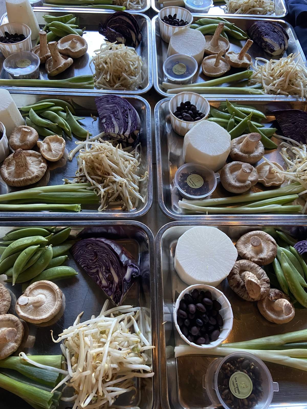 Lux Organic Cookery Class Ingredients