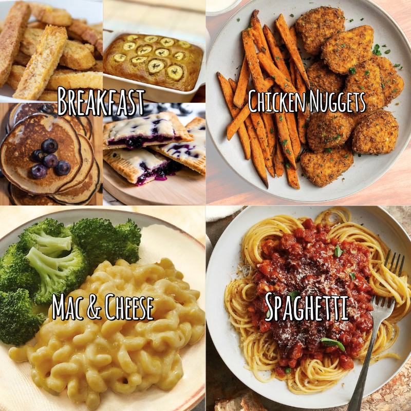 Preview pages from the Kids Fuel Cookbook