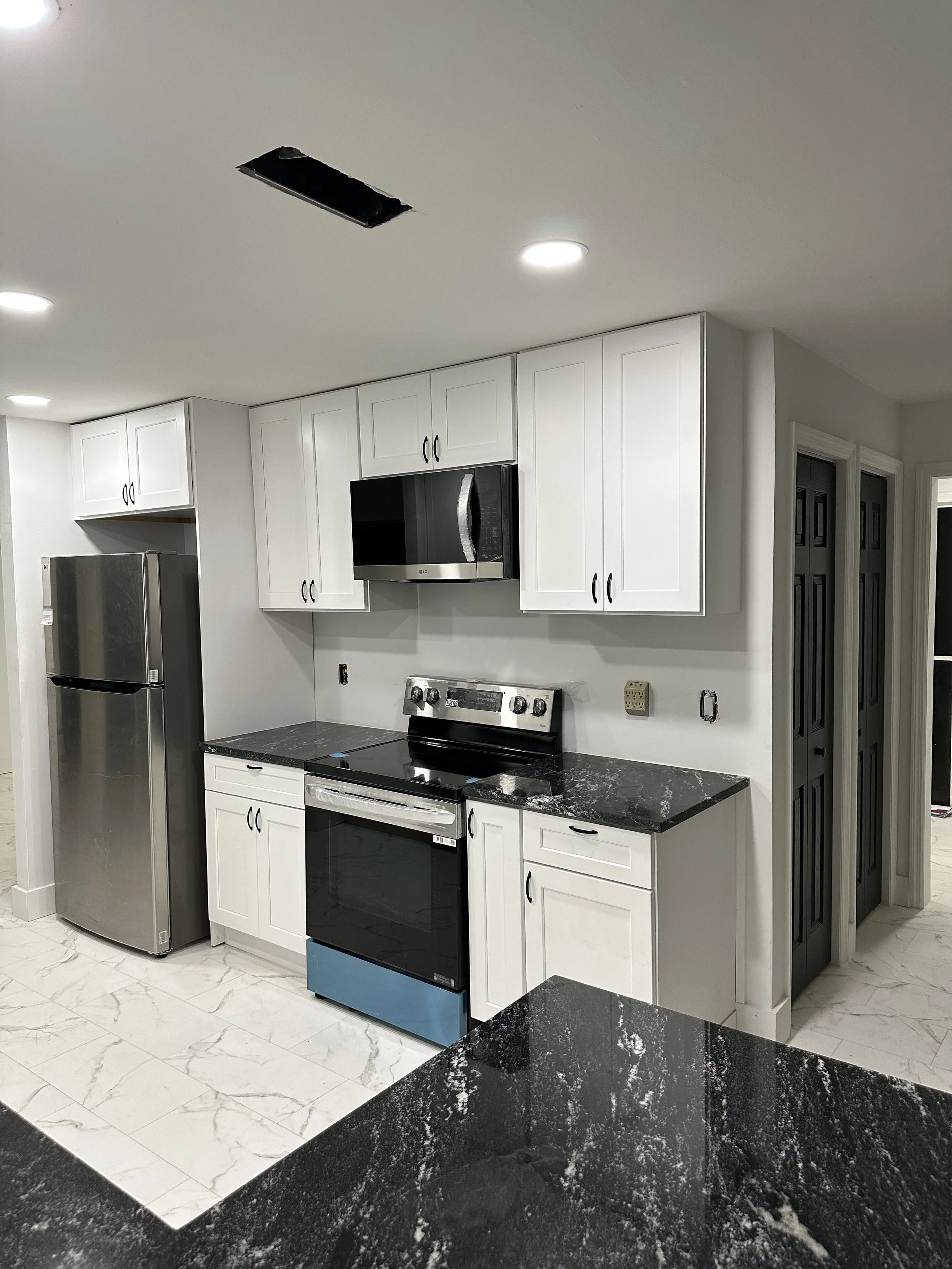 finished  Cabinets & Counter Tops